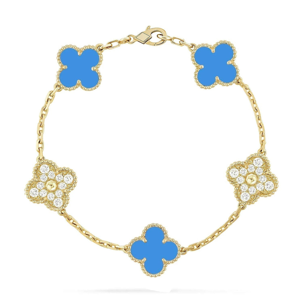 [Traum]Neue Kollektion CLOVER 5 MOTIF BLUE AGATE ARMBÄNDER