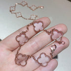 [Dream]New CLOVER 5 MOTIF ROCK CRYSTAL BRACELET