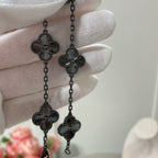 [Dream]New CLOVER 5 MOTIF BLACK BRACELET