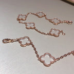 [Dream]New CLOVER 5 MOTIF ROCK CRYSTAL BRACELET