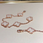 [Dream]New CLOVER 5 MOTIF ROCK CRYSTAL BRACELET