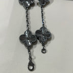 [Dream]New CLOVER 5 MOTIF BLACK BRACELET