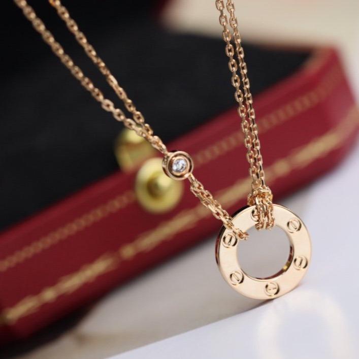 ¡®Dream¡¯LOVE NECKLACE ADJUSTABLE ROSE GOLD 2 DIAMOND