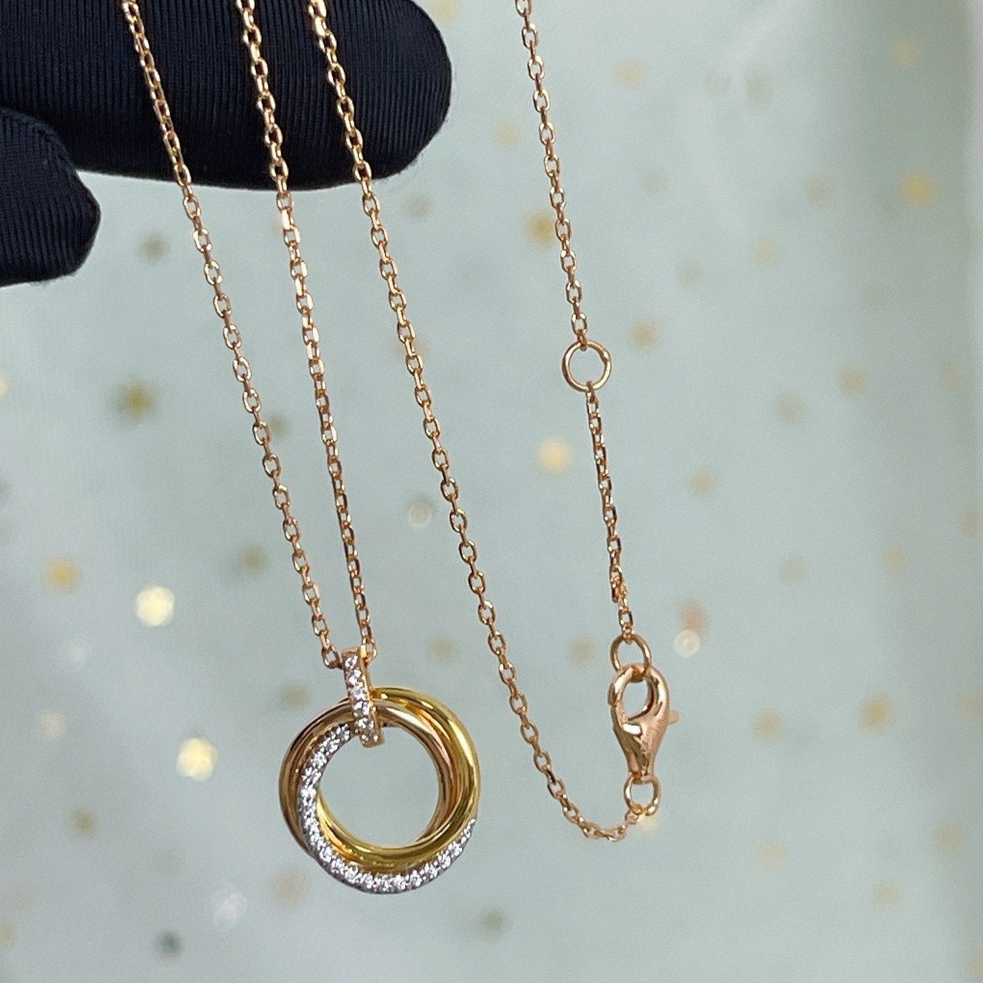 「ドリーム」トリニティネックレス シルバー ゴールド ピンクゴールド ダイヤモンド