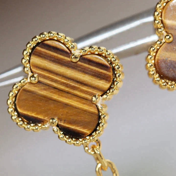 ¡®Dream¡¯CLOVER  2 MOTIV  TIGERAUGE CARNELIAN OHRRINGE