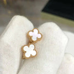 „Dream“CLOVER MINI 9,5MM WEISSE PERLMUTT OHRRINGE
