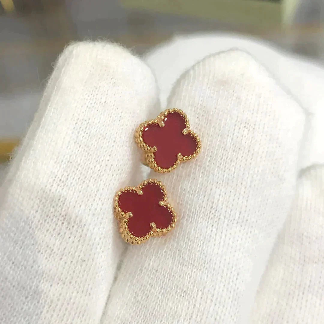 „Dream“ CLOVER MINI 9,5MM CARNELIAN-OHRRINGE