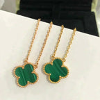 夢CLOVER 15MM マラカイト シングル フラワー ネックレス
