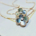 ®Dream´クローバー 15mm ダイヤモンド＆マザーオブパール ネックレス