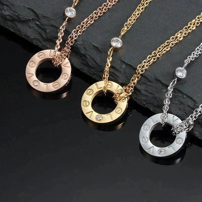 ¡®Dream¡¯LOVE HALSKETTE 16MM 2 DIAMANTEN