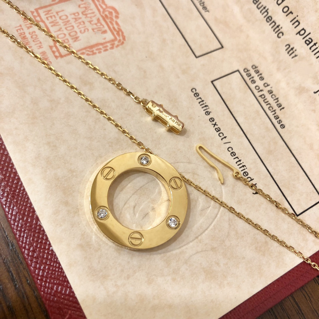 ¡®Dream¡¯LOVE NECKLACE 16MM 3 DIAMONDS