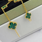 ¡®Dream¡¯MAGIC CLOVER MALACHIT GOLD ARMBAND 5 MOTIVE