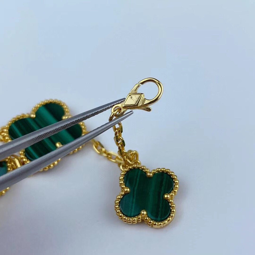 ¡®Dream¡¯MAGIC CLOVER MALACHIT GOLD ARMBAND 5 MOTIVE