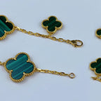 ¡®Dream¡¯MAGIC CLOVER MALACHIT GOLD ARMBAND 5 MOTIVE
