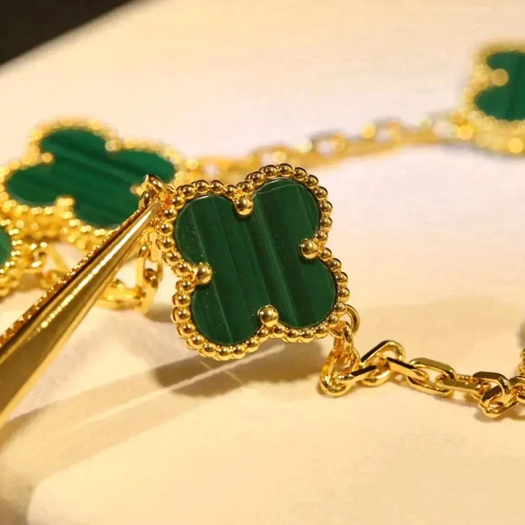 [Dream]New CLOVER 5 MOTIF MALACHITE ブレスレット コレクション