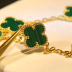 [Dream]New CLOVER 5 MOTIF MALACHITE ブレスレット コレクション
