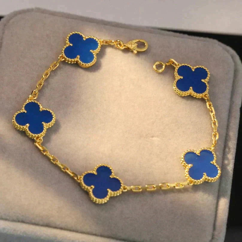 [Traum]Neue Kollektion CLOVER 5 MOTIF BLUE AGATE ARMBÄNDER