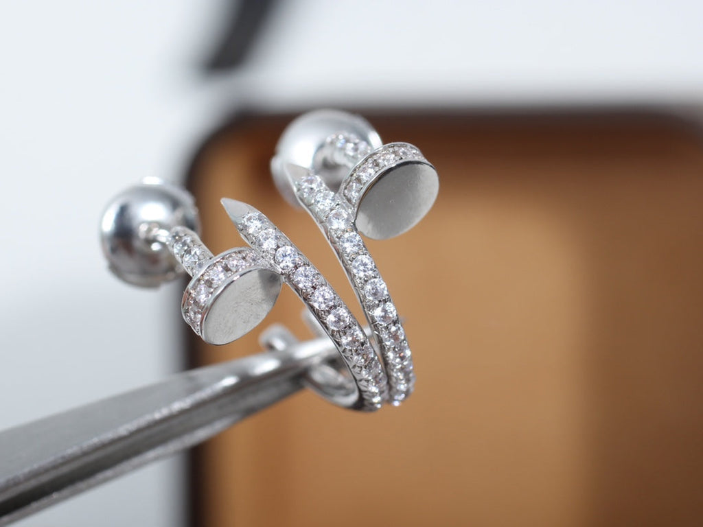 ¡®Dream¡¯JUSTE EARRINGS 12.75MM SILVER DIAMOND
