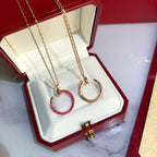 ¡®Dream¡¯JUSTE NECKLACE GOLD RED DIAMONDS