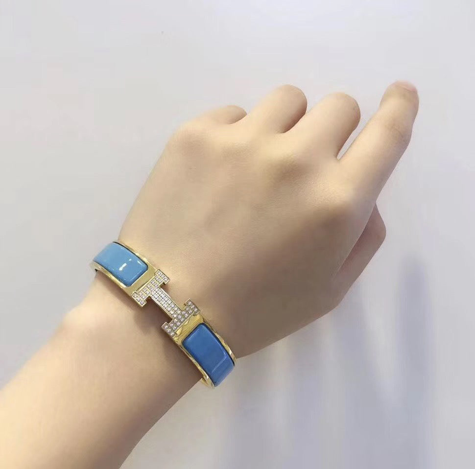¡®Dream¡¯H CLOUD BLUE BRACELET GOLD DIAMOND