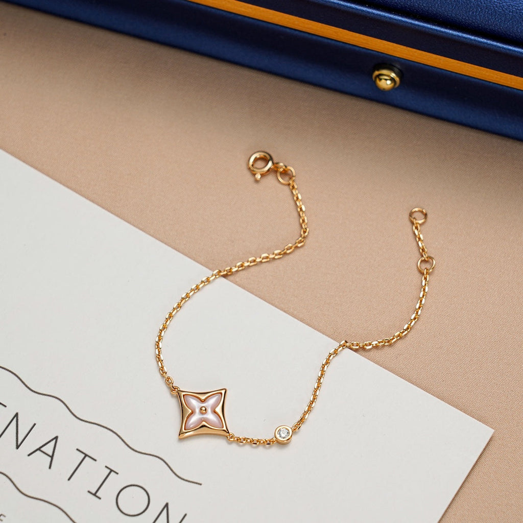 ¡®Dream¡¯STAR 1 DIAMOND PINK GOLD BRACELET