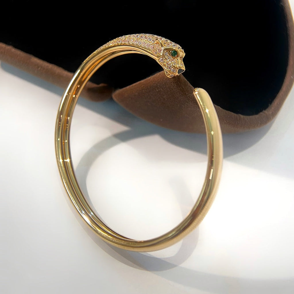 ¡®Dream¡¯PANTHERE GOLD DIAMOND OPEN BRACELET