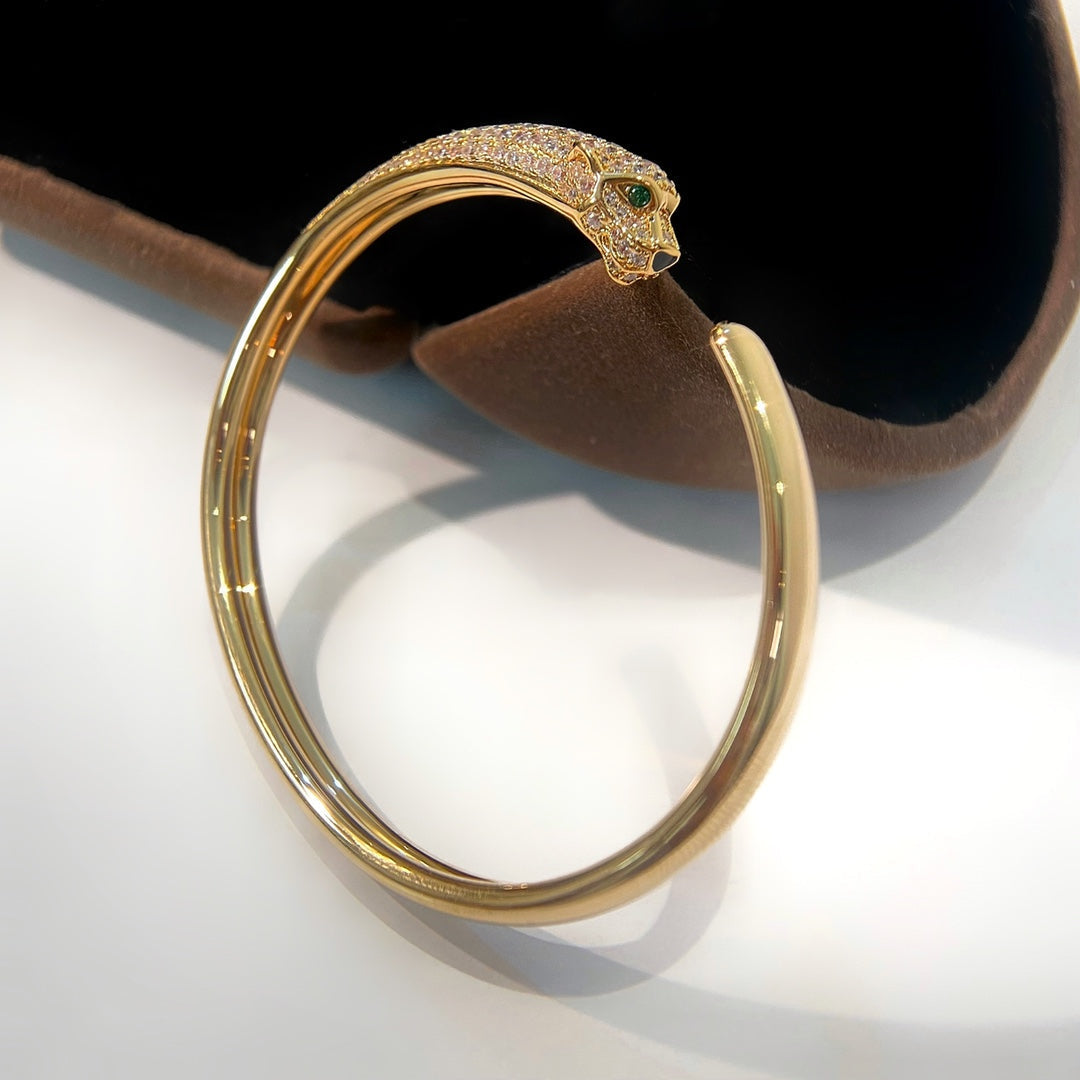 ¡®Dream¡¯PANTHERE GOLD DIAMOND OPEN BRACELET