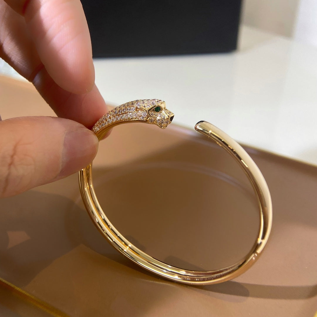 ¡®Dream¡¯PANTHERE GOLD DIAMOND OPEN BRACELET