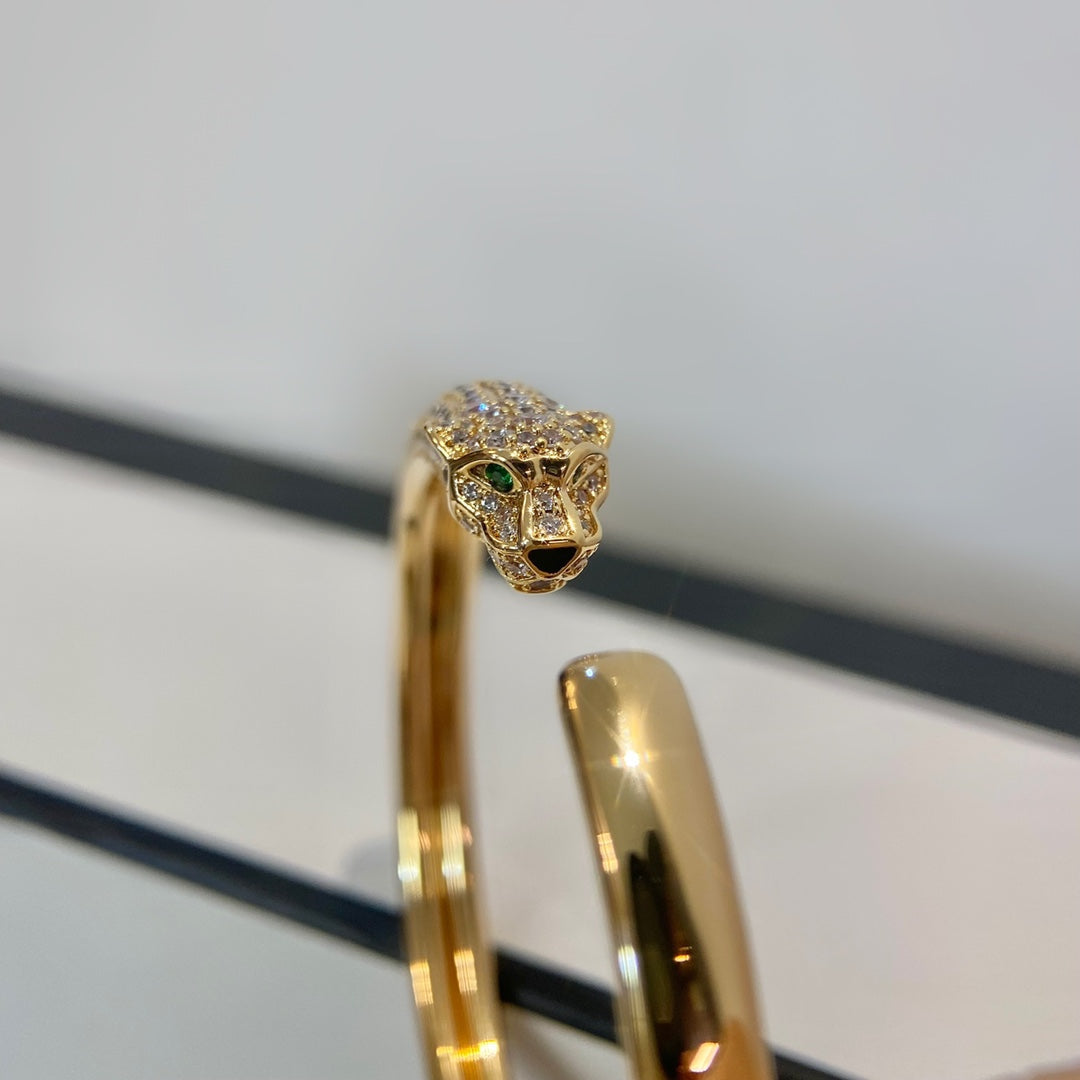 ¡®Dream¡¯PANTHERE GOLD DIAMOND OPEN BRACELET