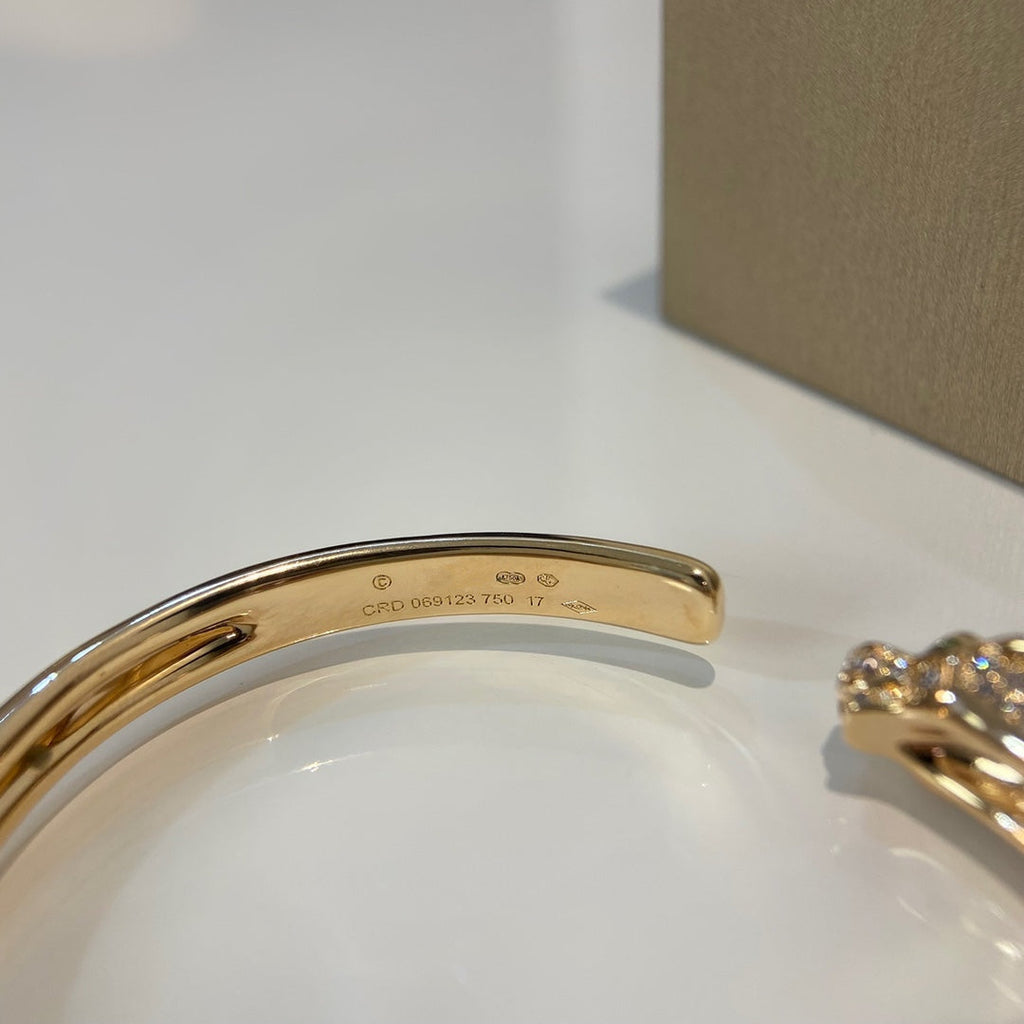 ¡®Dream¡¯PANTHERE GOLD DIAMOND OPEN BRACELET