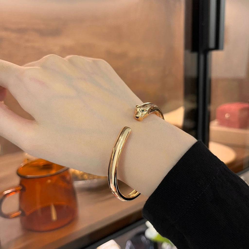 「ドリーム」パンテール ゴールド オープン ブレスレット