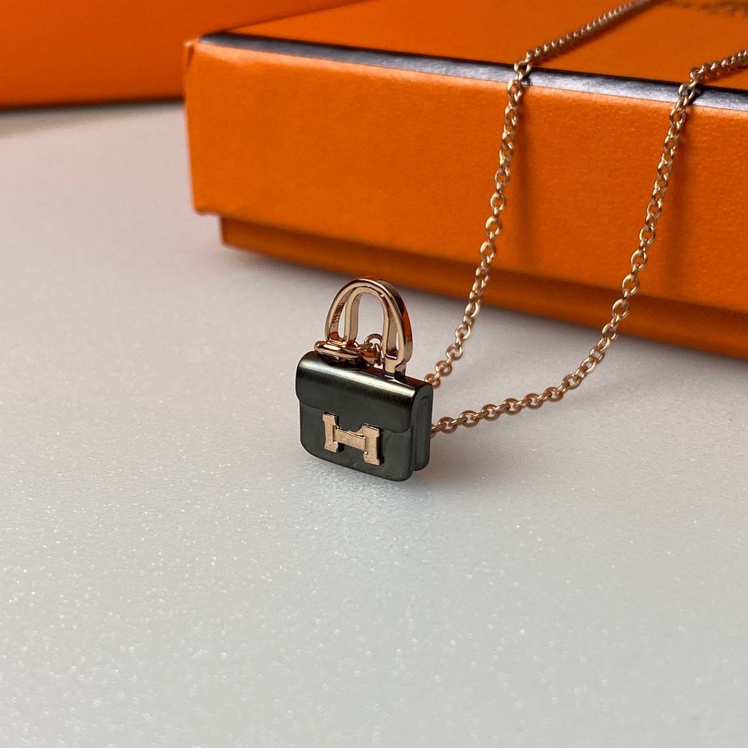 ¡®Dream¡¯CONSTANCE SCHWARZ ANHÄNGER ROSÉGOLD KETTE