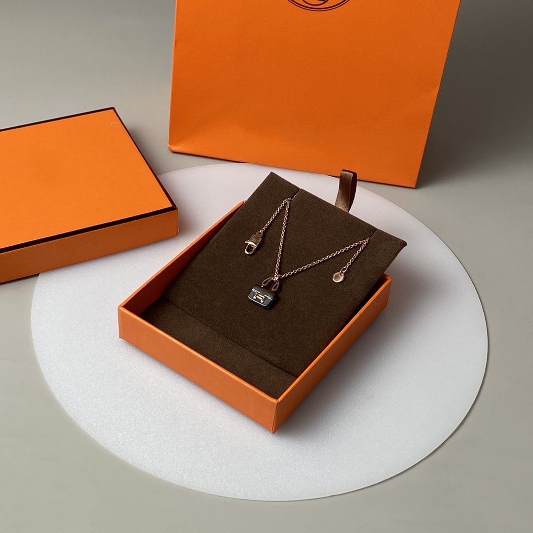 ¡®Dream¡¯CONSTANCE SCHWARZ ANHÄNGER ROSÉGOLD KETTE