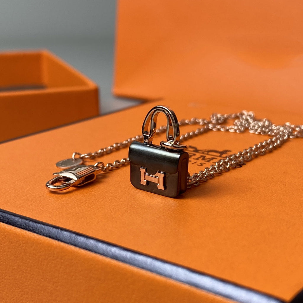 ¡®Dream¡¯CONSTANCE BLACK PEDANT PINK GOLD NECKLACE