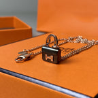 ¡®Dream¡¯CONSTANCE BLACK PEDANT PINK GOLD NECKLACE