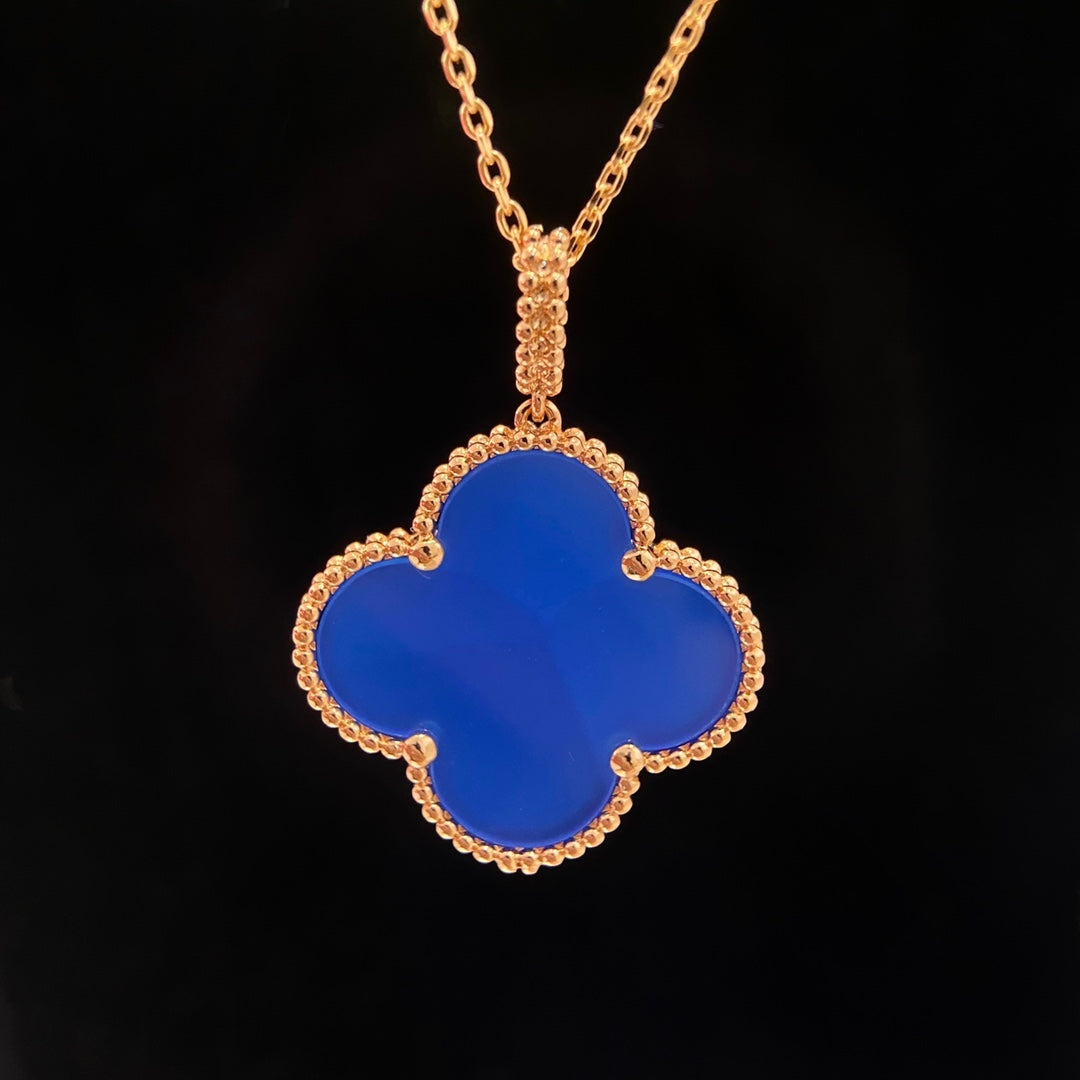 ¡®Dream¡¯CLOVER 25MM NECKLACE TURQUOISE ROSE GOLD