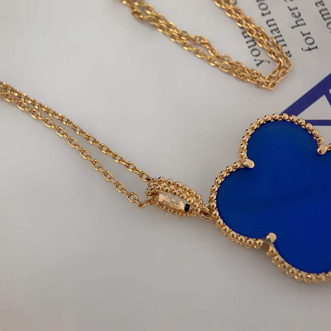 ¡®Dream¡¯CLOVER 25MM NECKLACE TURQUOISE ROSE GOLD