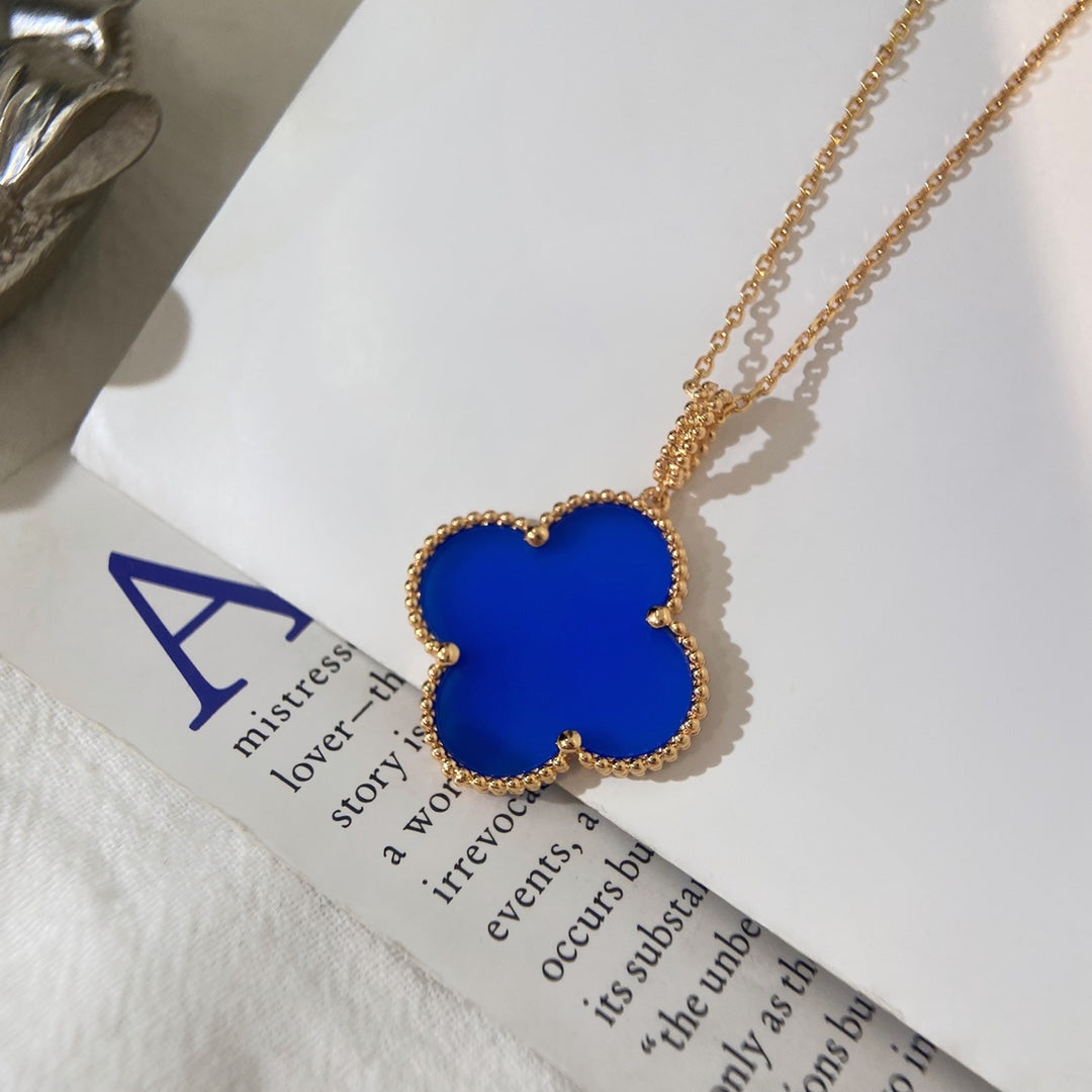 ¡®Dream¡¯CLOVER 25MM NECKLACE TURQUOISE ROSE GOLD