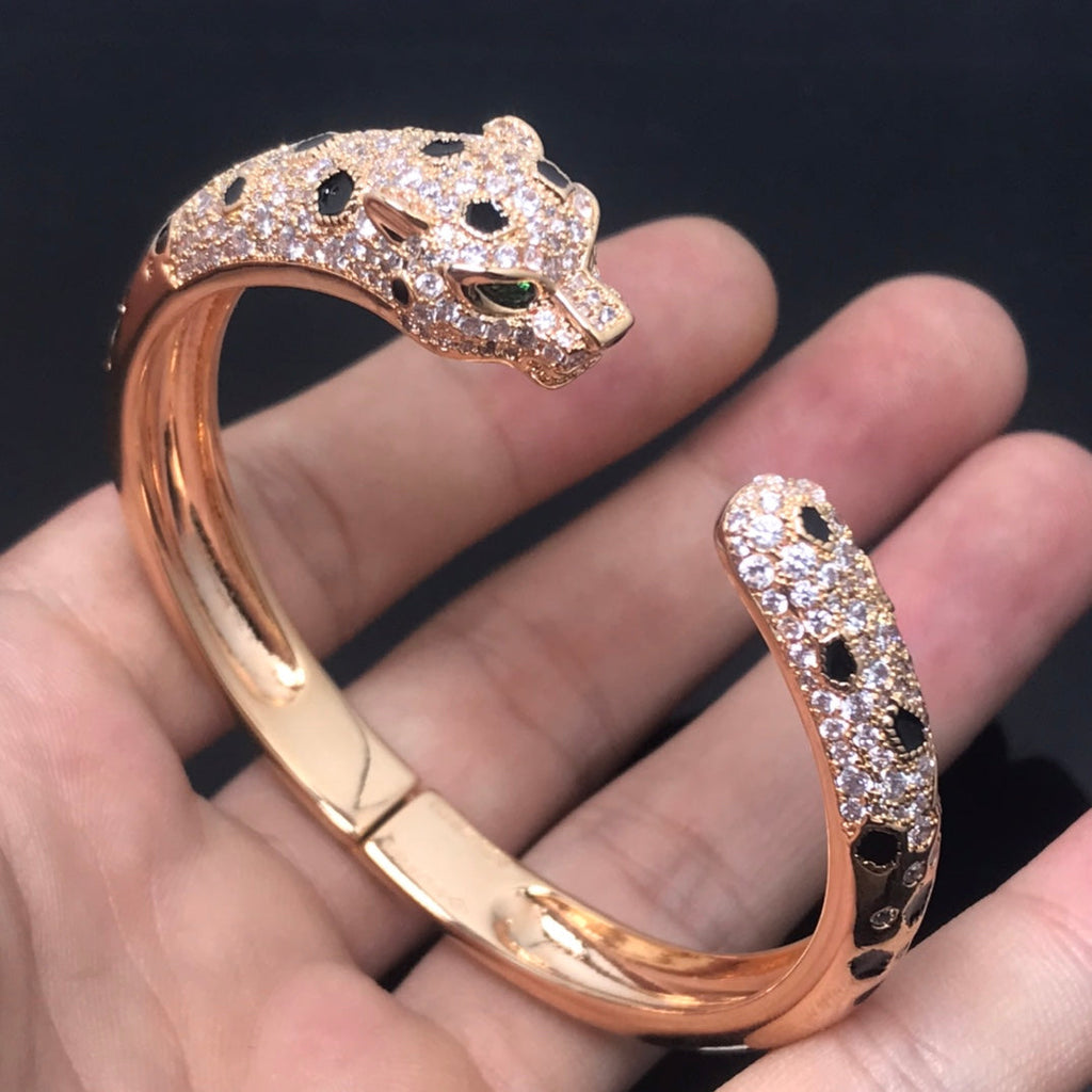 「ドリーム」パンテール ビッグブレスレット ダイヤモンド