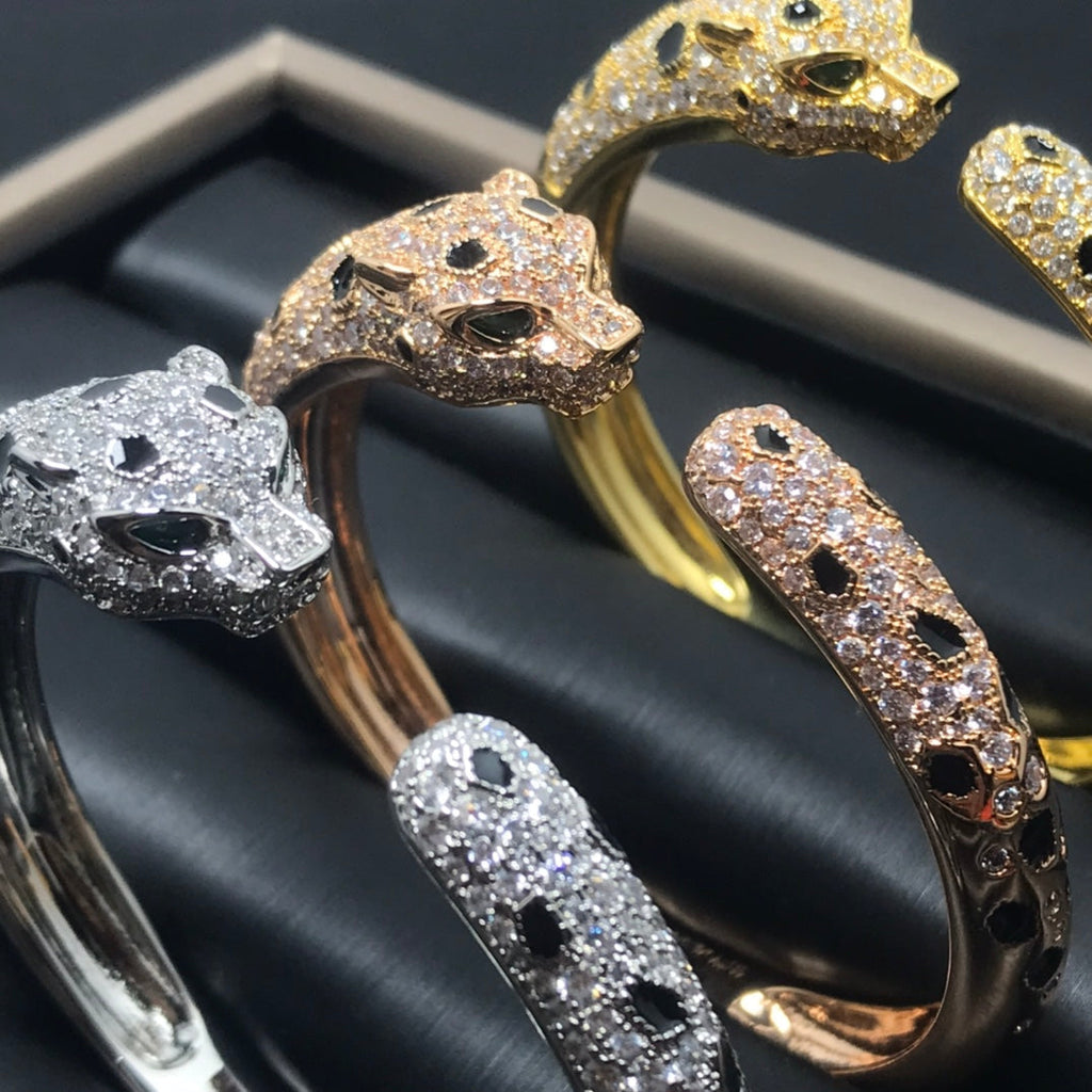 「ドリーム」パンテール ビッグブレスレット ダイヤモンド