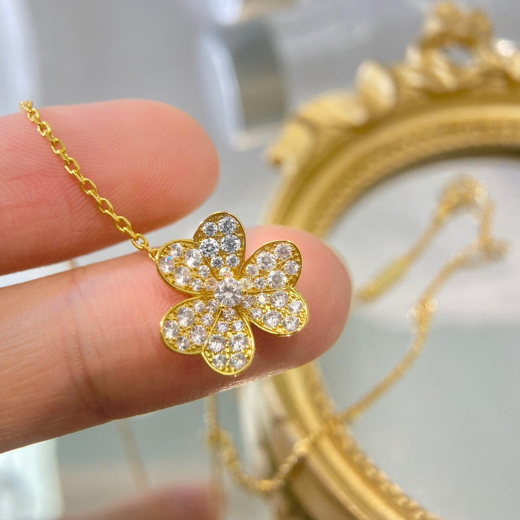 „Traum“-BLUMEN-DIAMANT-HALSKETTE