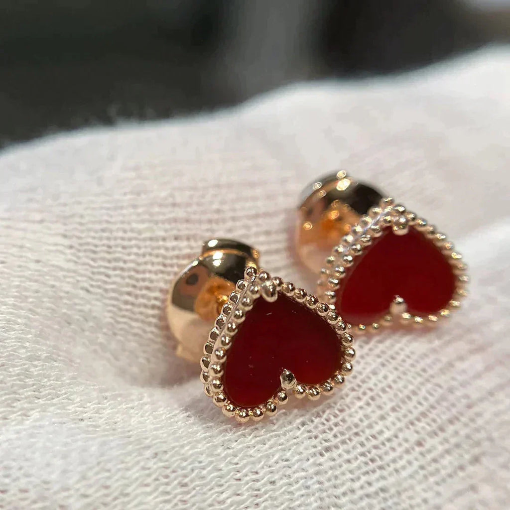 „Dream“HEART CARNELIAN OHRSTECKER