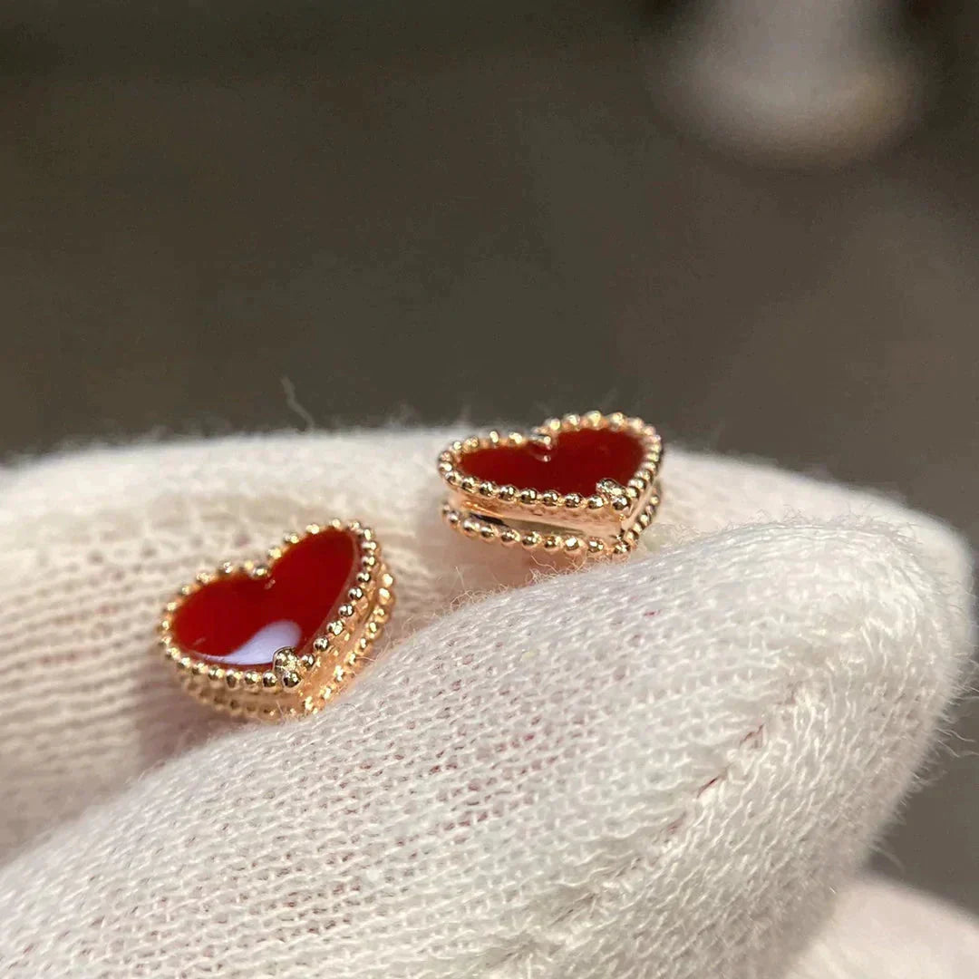 „Dream“HEART CARNELIAN OHRSTECKER