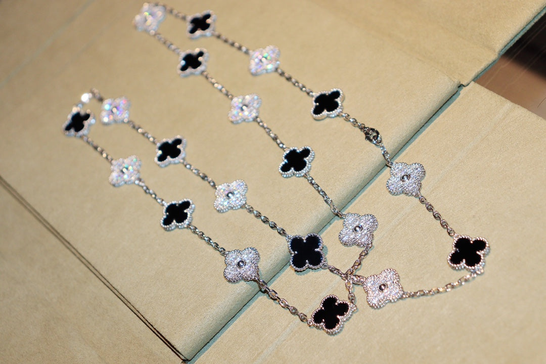 „Dream“CLOVER 20 MOTIVE ONYX DIAMANT SILBER