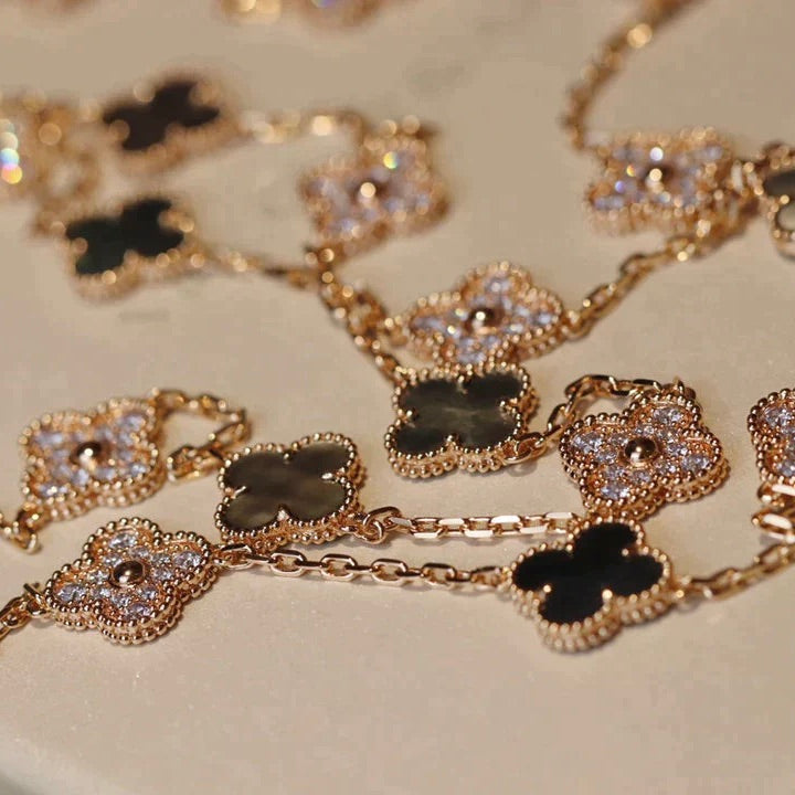 Halskette „Dream“CLOVER 20 MOTIFS DARK MOP DIAMOND