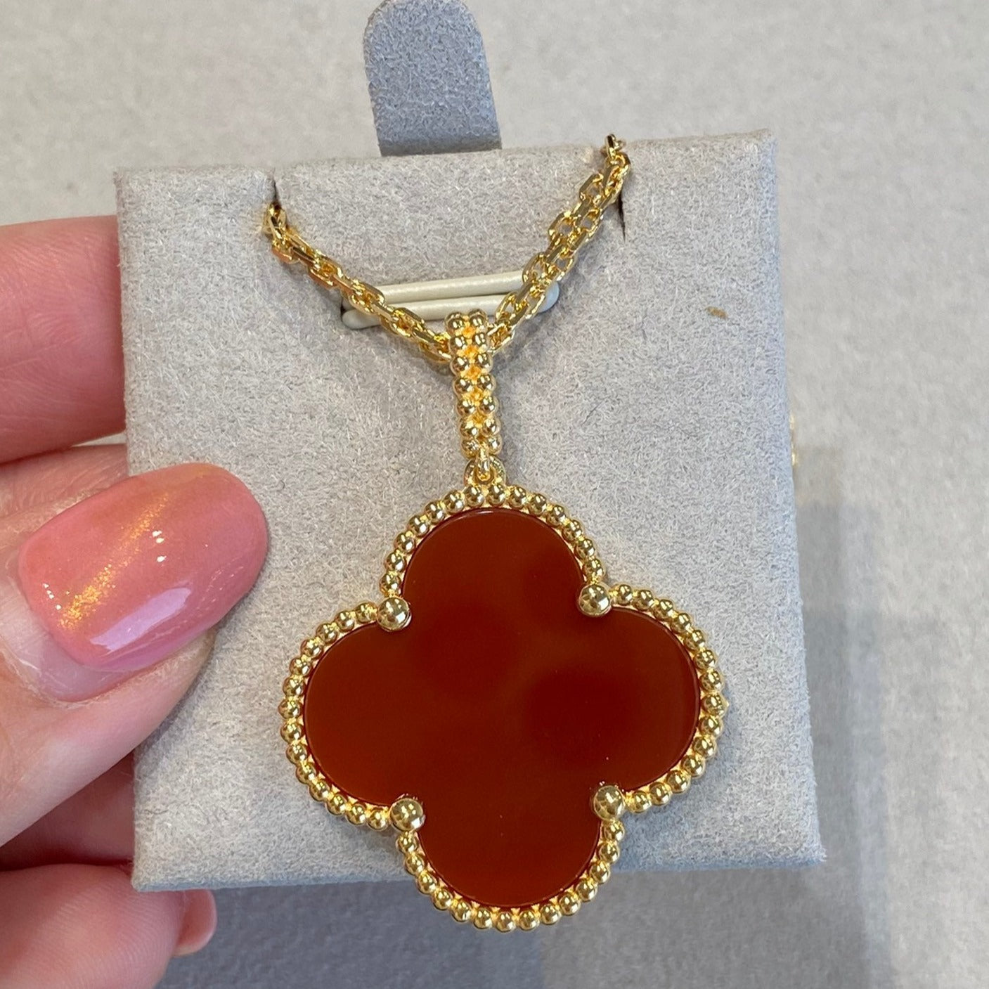 ¡®Dream¡¯CLOVER 25MM HALSKETTE GOLD KARNEOL