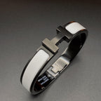 Armband "Dream"H, 12 mm, schwarz-weiße Keramik