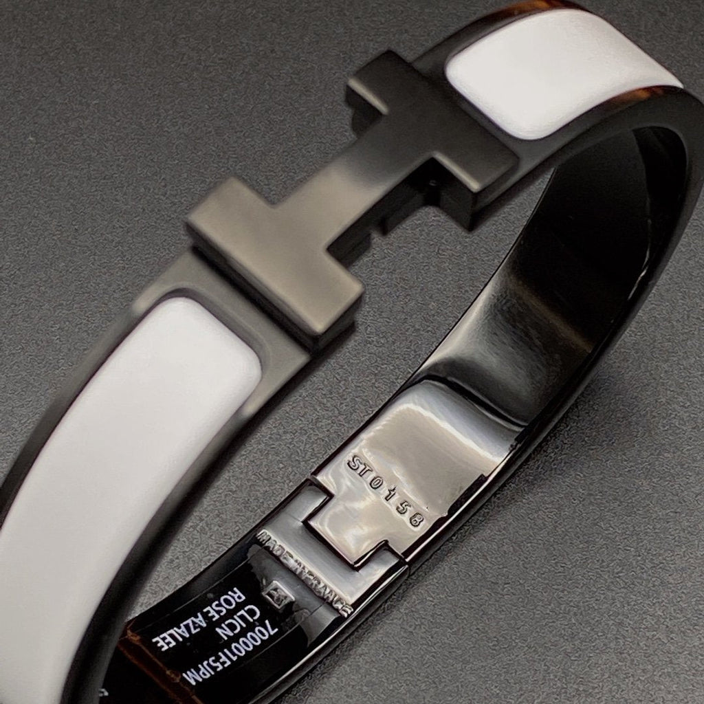Armband "Dream"H, 12 mm, schwarz-weiße Keramik
