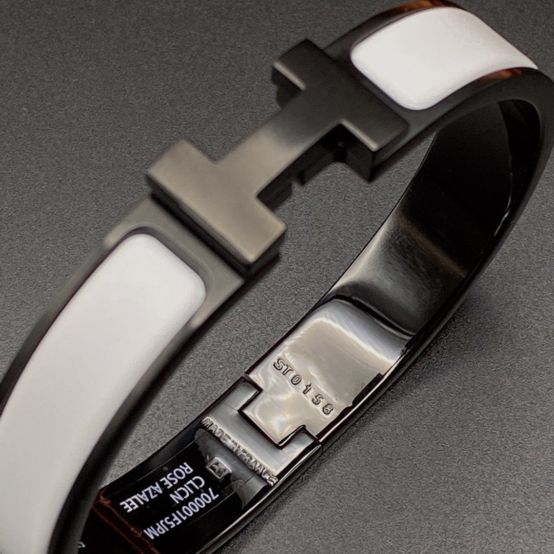 Armband "Dream"H, 12 mm, schwarz-weiße Keramik