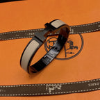 Armband „Dream“ mit 12 mm breiten schwarzen und beigen Keramikelementen